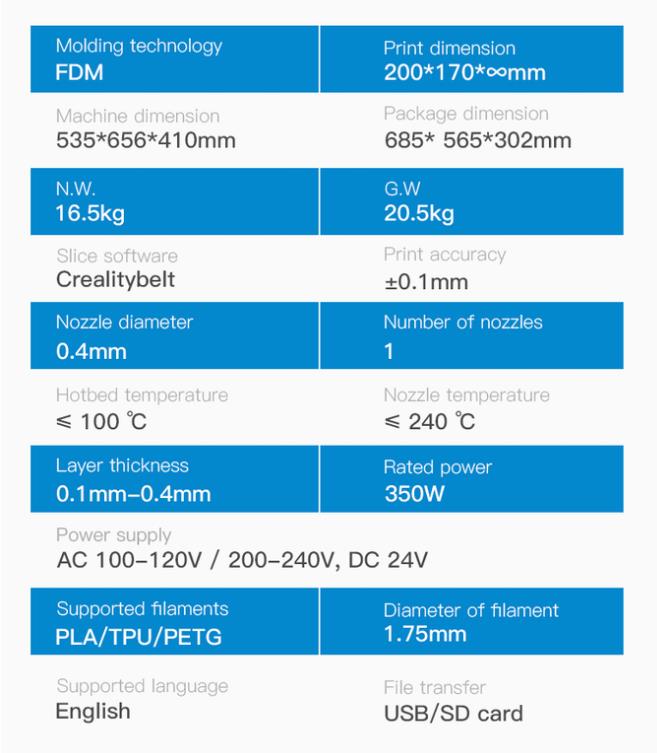 [视频] Creality 3DPrintMill(CR-30)- 适合所有人的皮带3D打印机