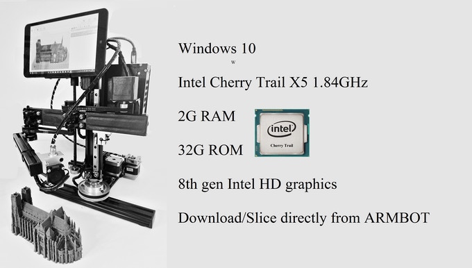 [视频] ARMBOT：运行Windows的经济实惠的机械臂 3D打印机