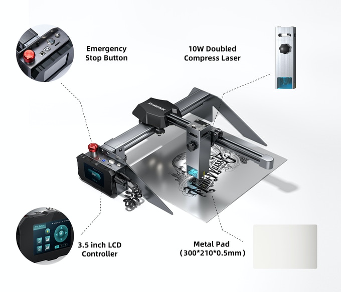 [视频] ATOMSTACK P9：最强大的激光切割机和雕刻机 10W