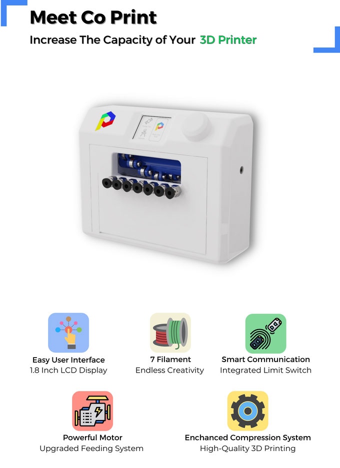 [视频] Co Print：适用于所有 Bowden 3D打印机的多色和多材料模块