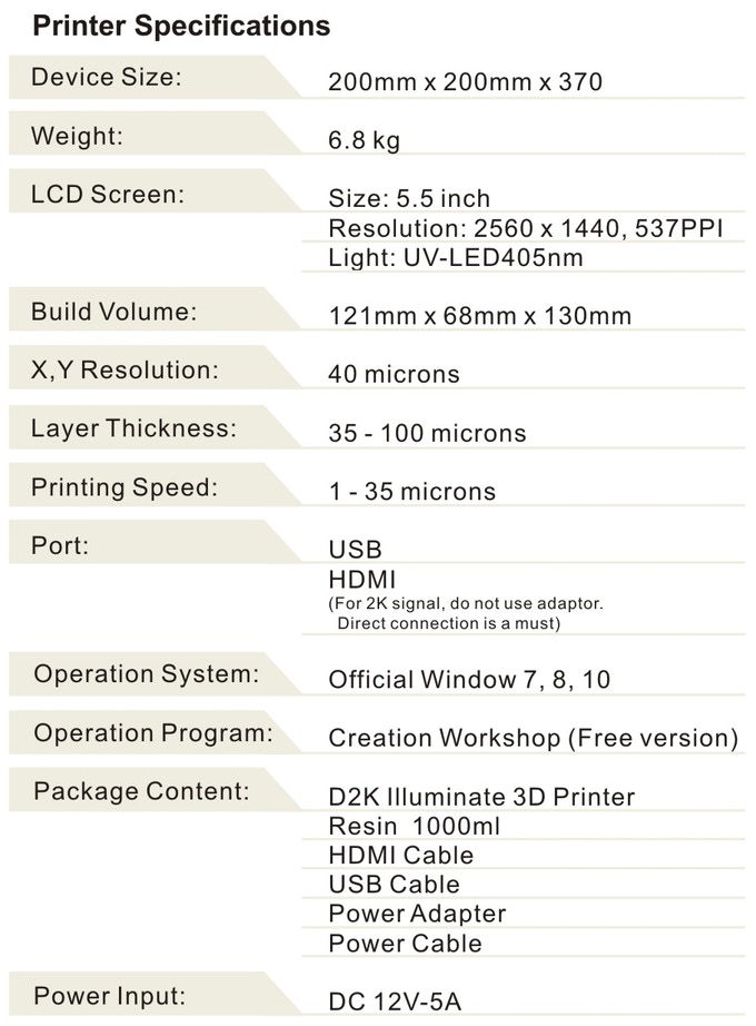 [视频] D2K ILLUMINATE: 经济实惠的 LCD 3D打印机