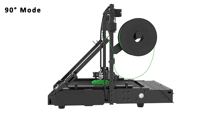 [视频] Infinity3D：可变形 带式3D打印机 快速切换45度和90度连续打印