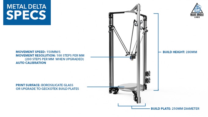 [视频] Metal Delta: 打造您自己的 金属三角洲3D打印机！