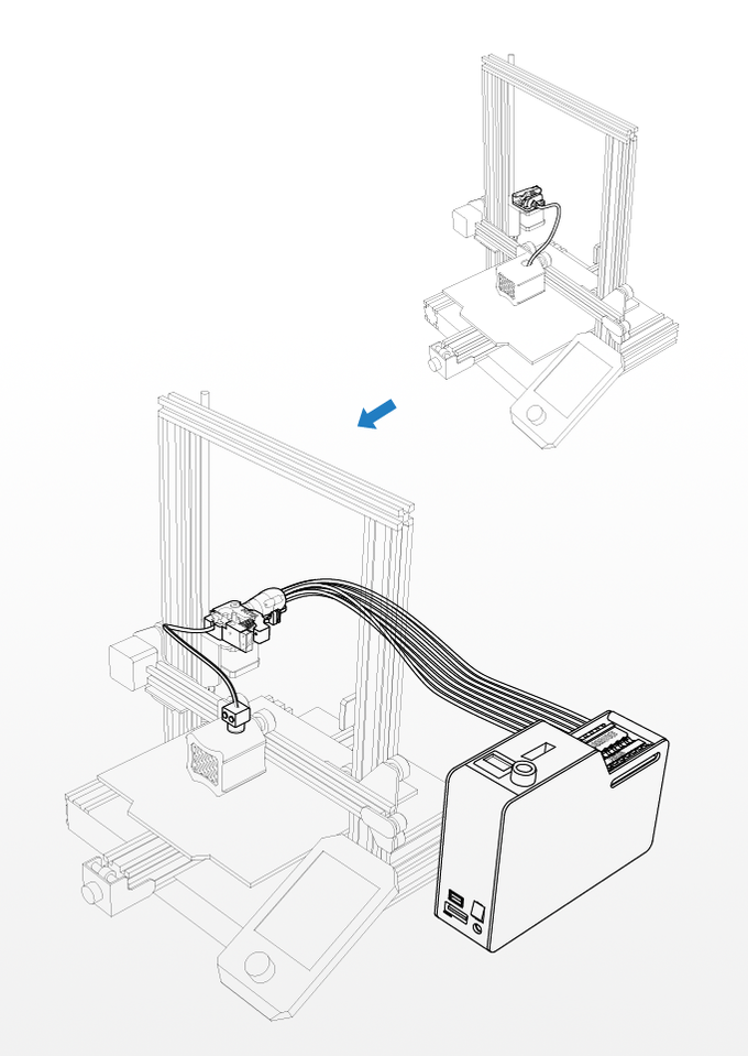 [视频] PITTA: FDM 3D打印机的8色3D打印模块