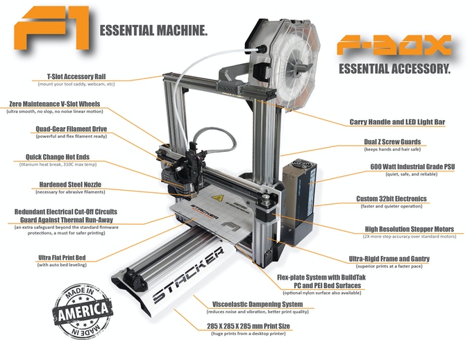 [视频] STACKER F1 3D打印机 - 办公必备神器