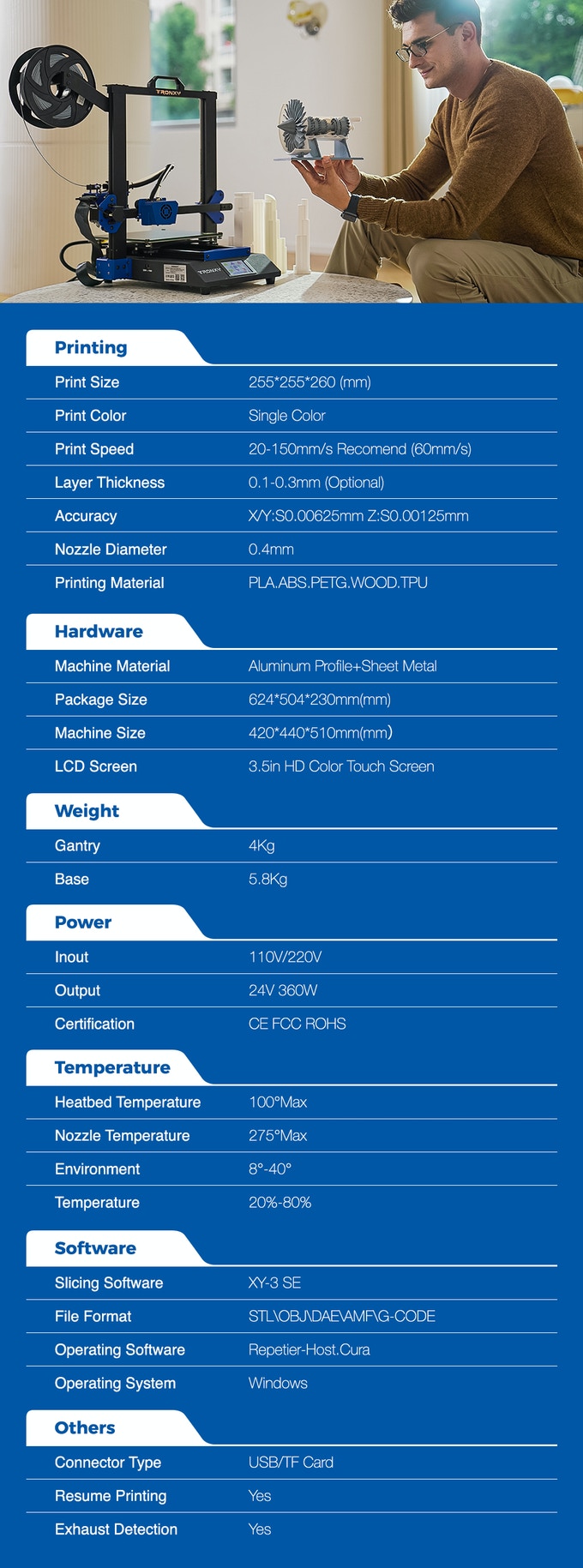 [视频] Tronxy XY-3 SE-有史以来最强大的三合一 3D DIY打印机