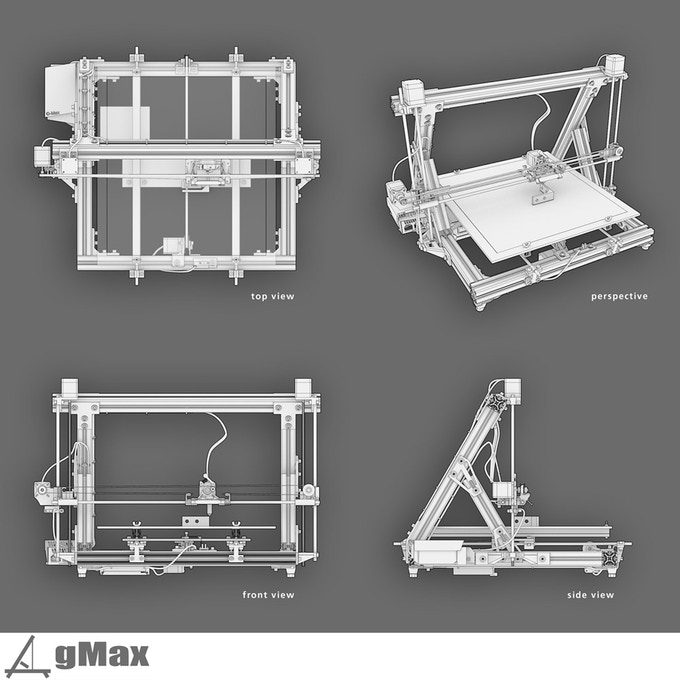 [视频] gMax: 一款全新的大型桌面 3D 打印机