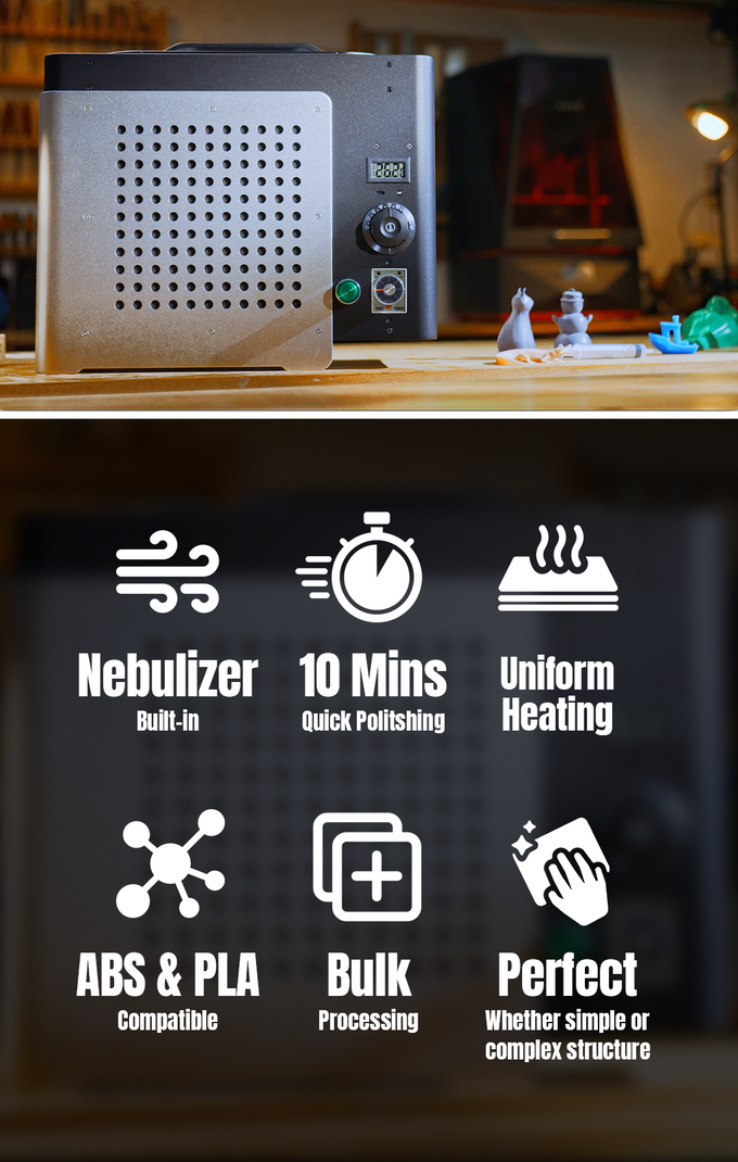[视频] TOPPOSH: 用于PLA和ABS 3D打印模型的喷雾器抛光机