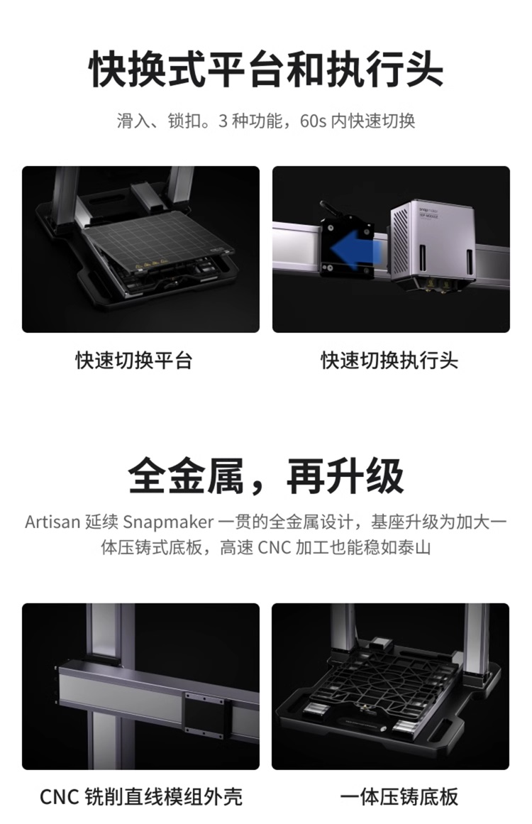 [视频] Snapmaker Artisan：工匠三合一3D打印机 打造桌面级个人工坊