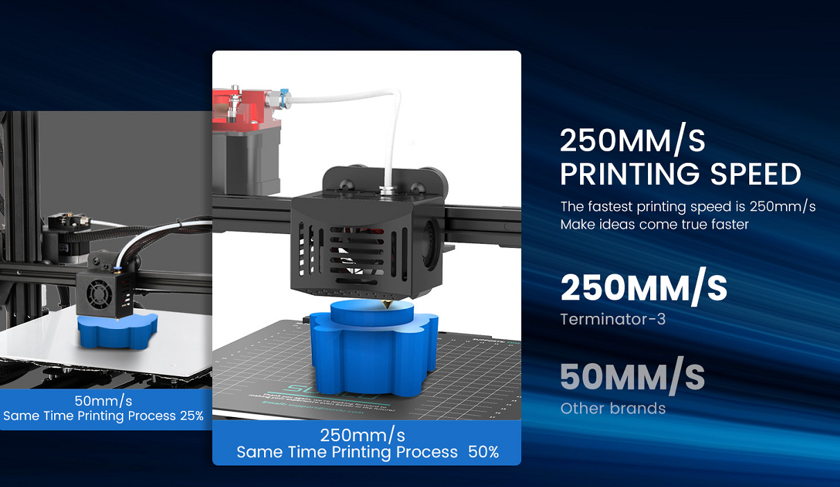 [视频] SUNLU Terminator 3 快速FDM 3D打印机 高达 250mm/s