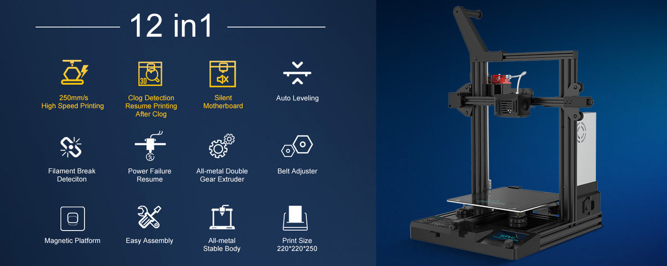 [视频] SUNLU Terminator 3 快速FDM 3D打印机 高达 250mm/s