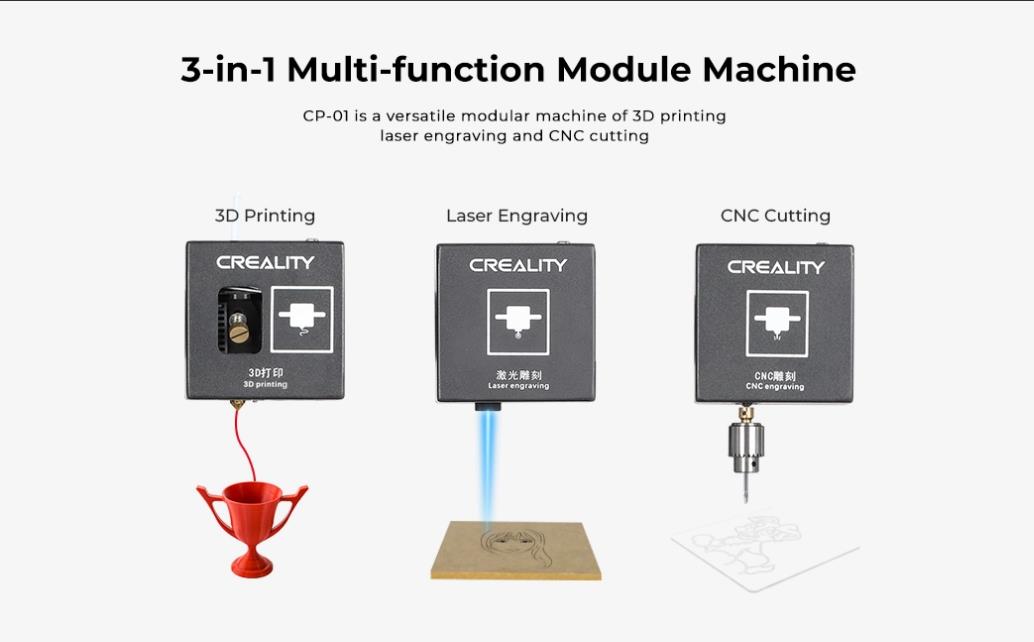 [视频] Creality CP-01 三合一多功能智能模块化机