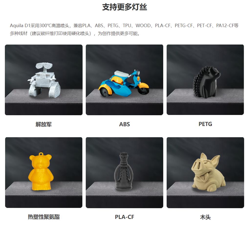 [视频] Voxelab Aquila D1 FDM 3D 打印机