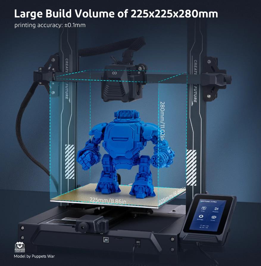 [视频] ELEGOO NEPTUNE 3 PRO FDM 3D打印机