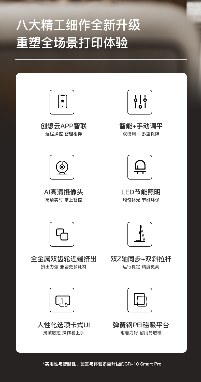 [视频] Creality  CR-10 Smart Pro 3D打印机 AI云端智控 让创意更自由
