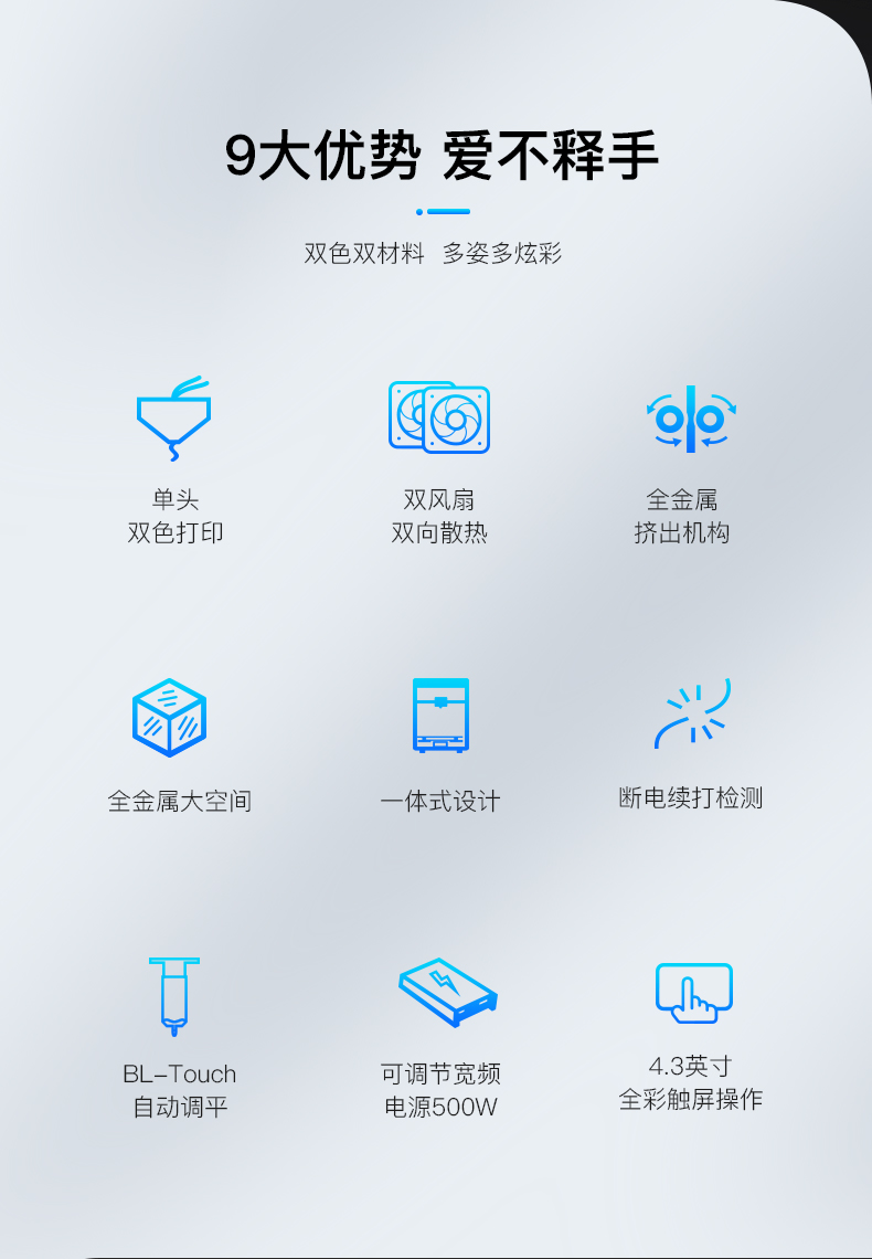 [视频] Creality CR-X PRO 两进一出双色3D打印机
