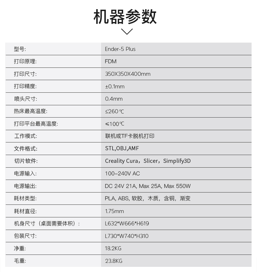 [视频] Creality Ender-5 Plus 大尺寸DIY整机套件 3D打印机