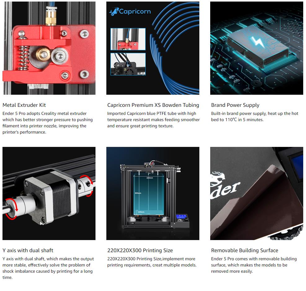 [视频] Creality Ender-5 Pro 3D打印机 一款带有预组装轴的DIY套件