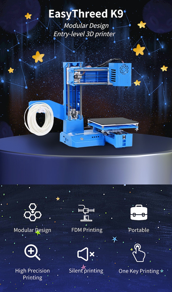 [视频] EasyThreed K9：一款专为儿童和初学者打造的模块化3D打印机