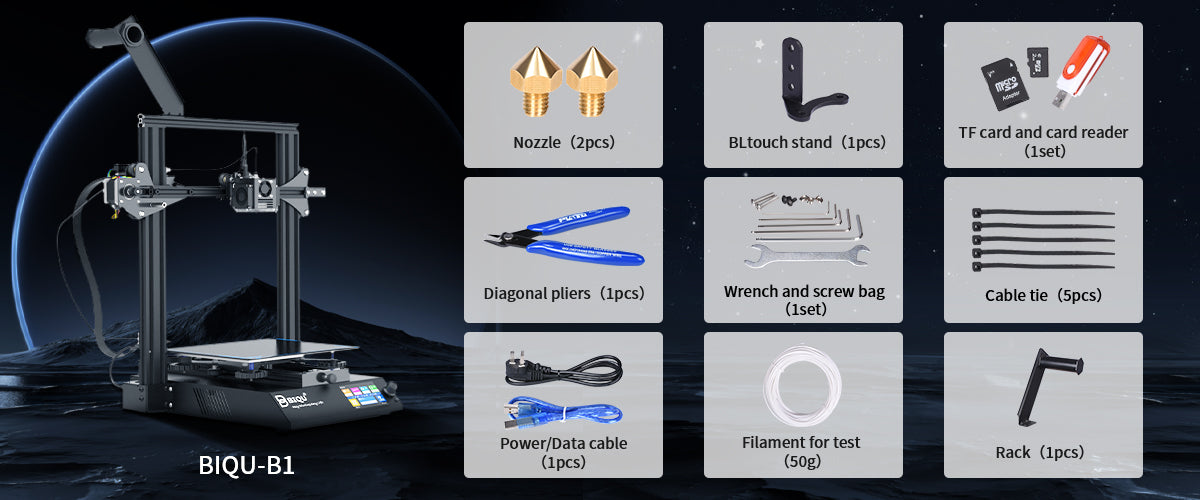 [视频] BIQU B1 TFT35 B1 V3.0 32位双操作系统 FDM 3D打印机