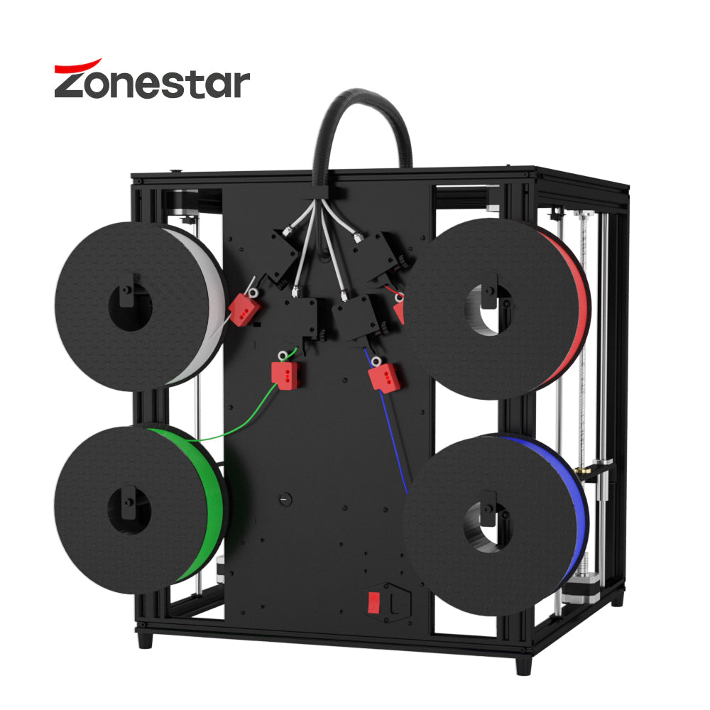 [视频] ZONESTAR Z9V5Pro-MK4 CoreXY 4挤出机多色静音 FDM 3D打印机