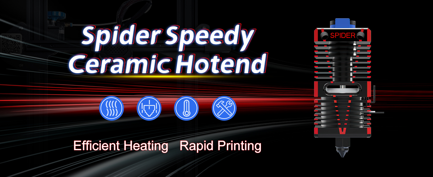 [视频] Creality Spider 快速陶瓷热端 高达300°C 支持400mm/s高速打印