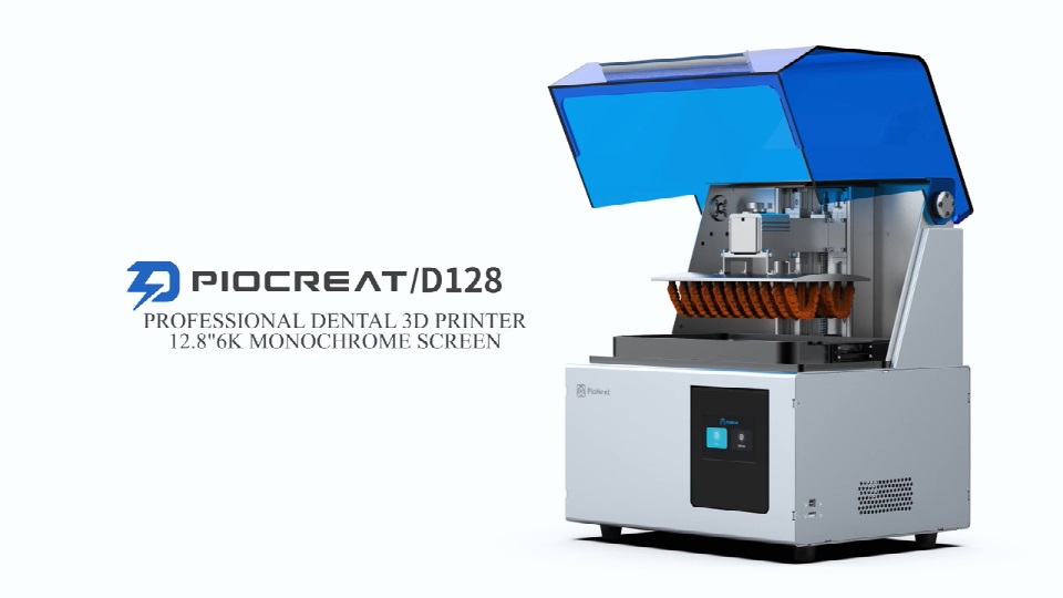 [视频] PioCreat PioNext D128 12.8″6K LCD黑白屏专业牙科3D打印机