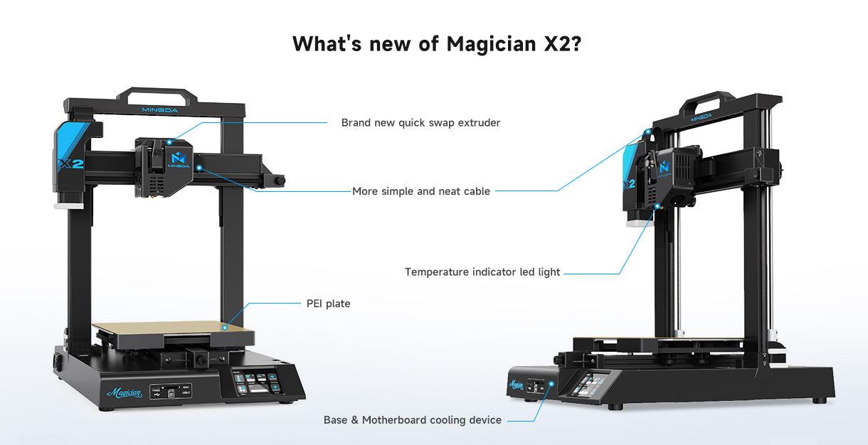 [视频] Mingda Magician X2 FDM 3D打印机 ：设计无限 魔法无限