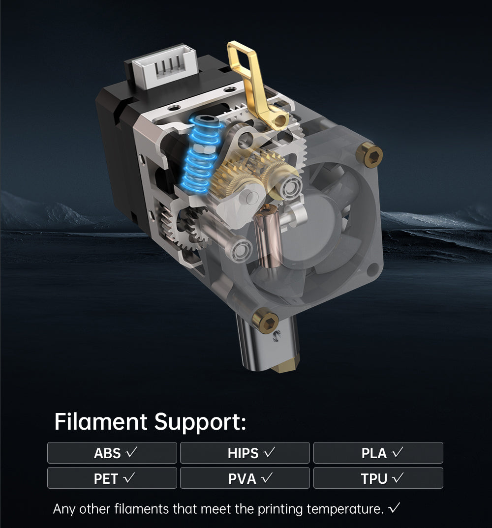 [视频] BIQU H2 V2S LITE 直驱/近程挤出机 镂空机械设计 超轻和超高挤出流量