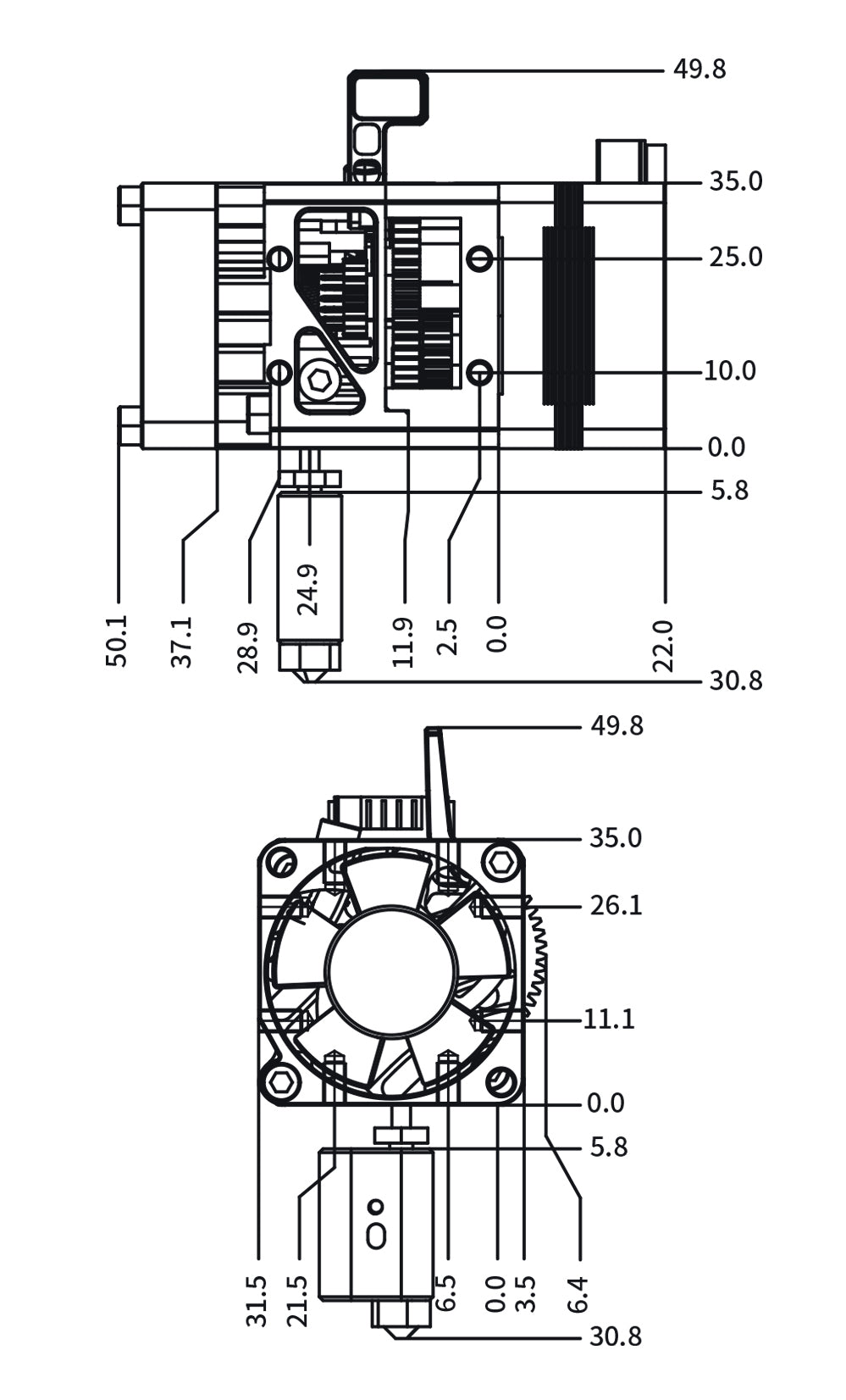 [视频] BIQU H2 V2S LITE 直驱/近程挤出机 镂空机械设计 超轻和超高挤出流量