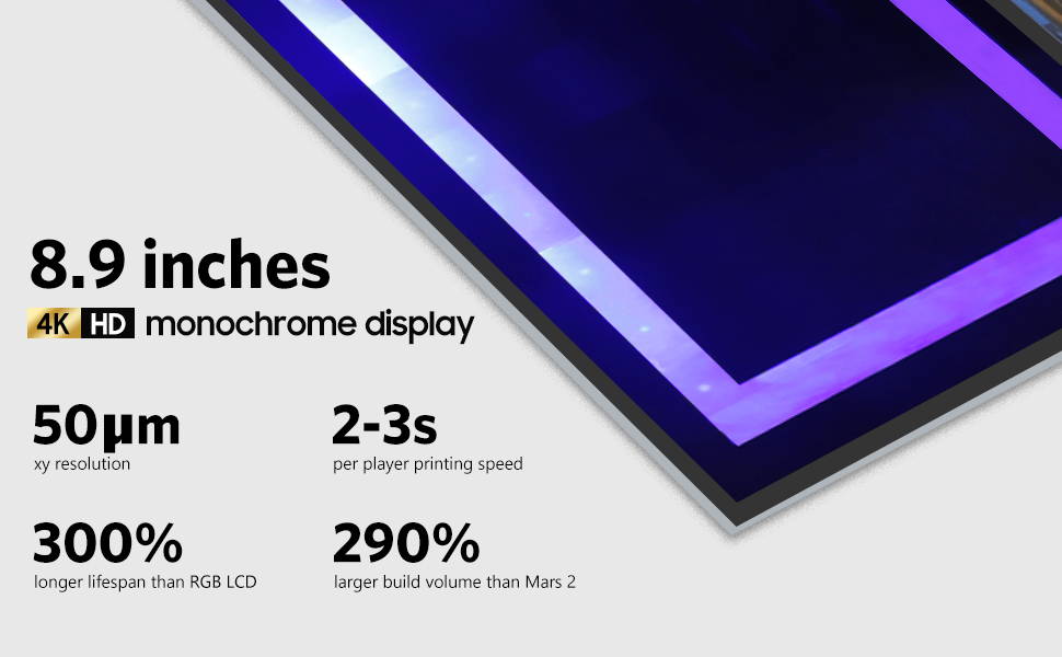 [视频] ELEGOO Saturn 8.9寸4K 单色LCD光固化3D打印机