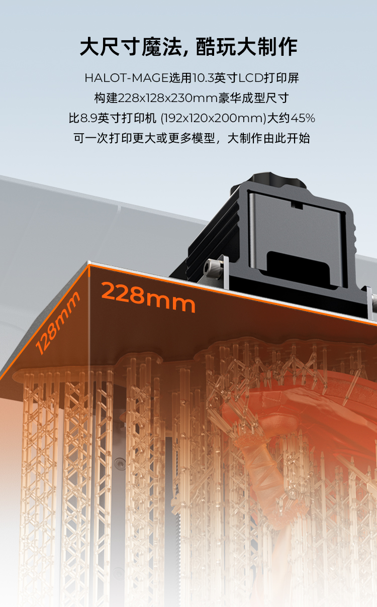[视频] Creality HALOT-MAGE | 170mm/h 超高速 10.3寸8K LCD树脂3D打印机