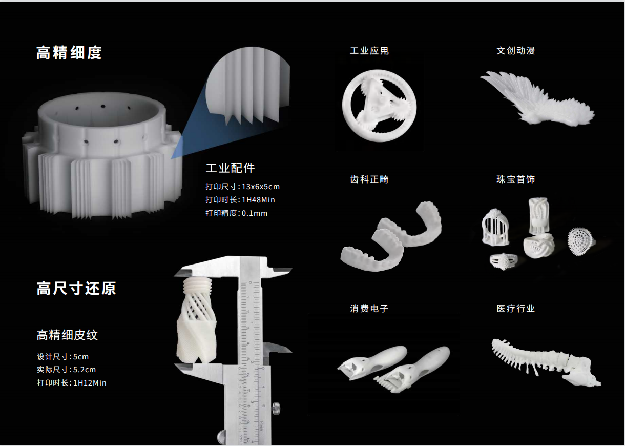 [视频] UnionTech Martrix 520 高精度 AHEC 面曝光技术光固化3D打印机