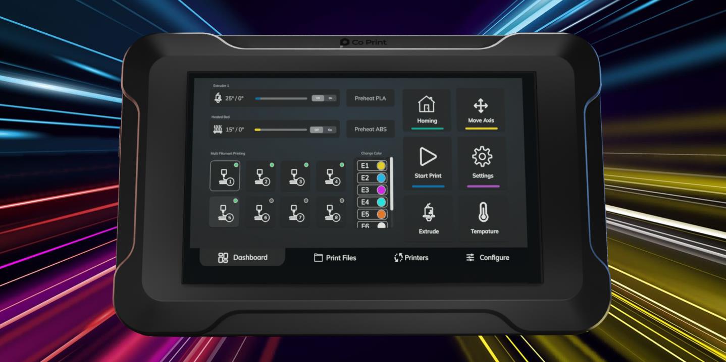 [视频] Co Print 3D ChromaPad 世界上第一个多丝3D打印平板 专为多丝打印而设计