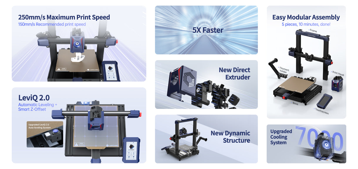 [视频] Anycubic Kobra 2  FDM 3D打印机 以实惠的价格带来5倍的打印速度