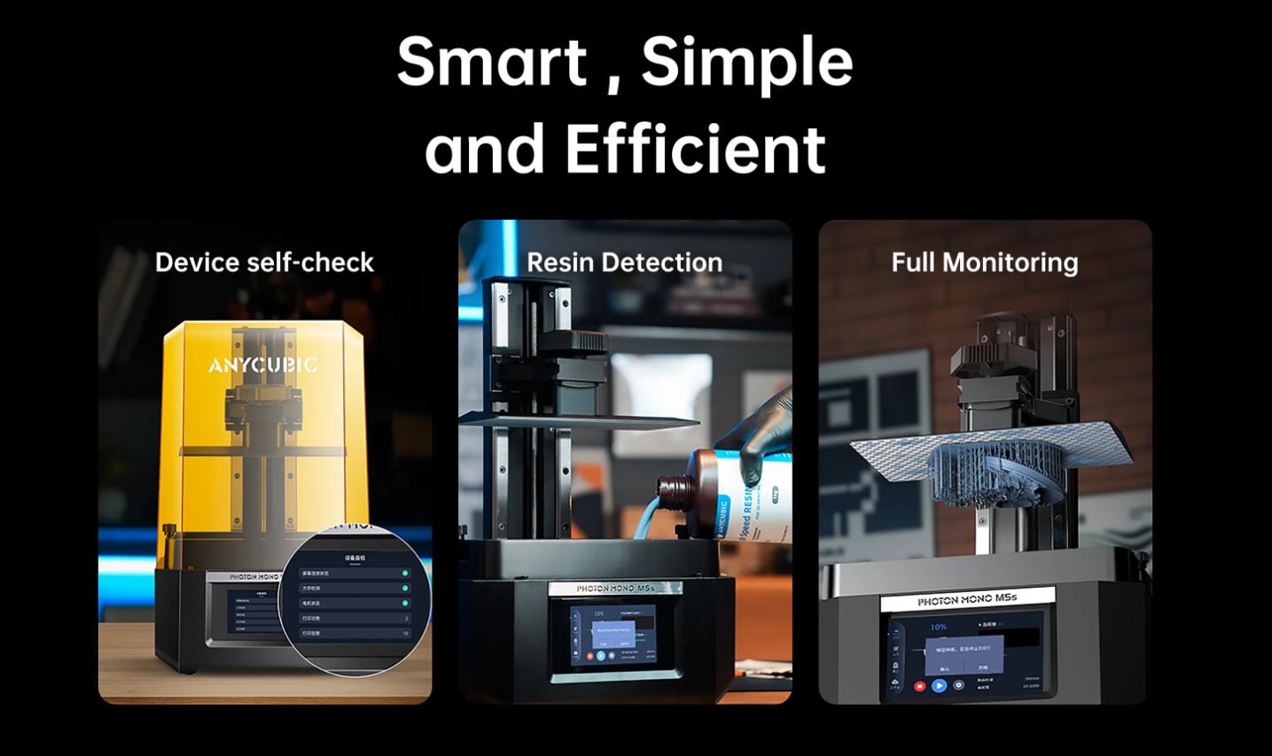 [视频] Anycubic Photon Mono M5s 10.1寸12K  LCD光固化3D打印机 | 免调平 | 快3倍