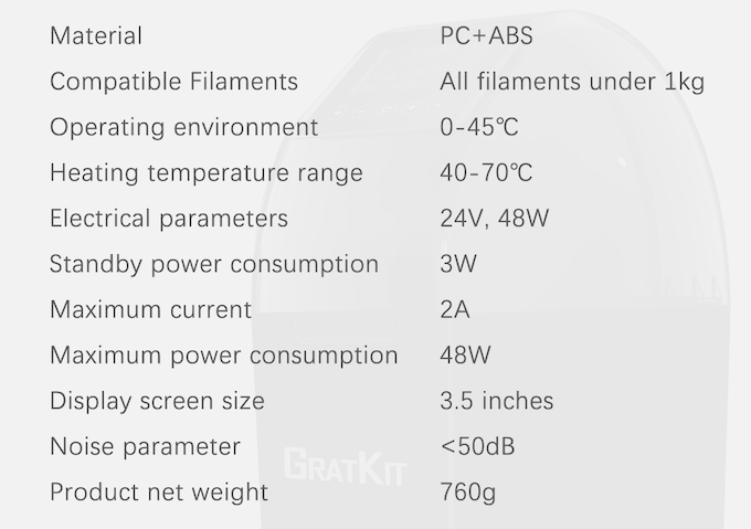 [视频] GratKit Firefly 世界上第一台APP控制的3D打印长丝干燥机
