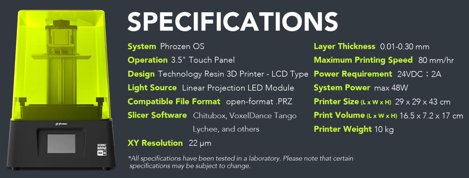 [视频] Phrozen Sonic Mini 8K S 每个人都能负担得起高分辨率8K LCD 3D打印机