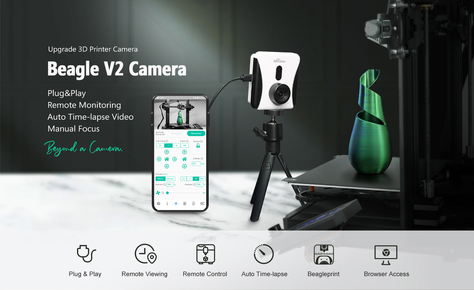 [视频] Mintion Beagle Camera V2 升级版3D打印机相机 专为3D打印机设计