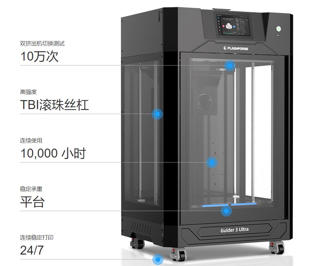 [视频] Flashforge Guider 3 Ultra 3D打印机 - 非凡的速度开启专业应用高速时代