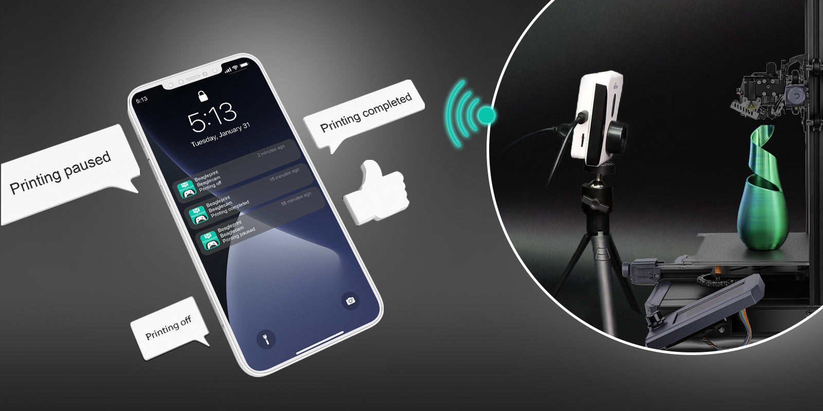 [视频] Mintion Beagle Camera V2 升级版3D打印机相机 专为3D打印机设计