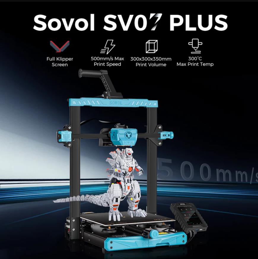 [视频] Sovol SV07 Plus：更大的Klipper FDM 3D打印机打印速度500mm/s
