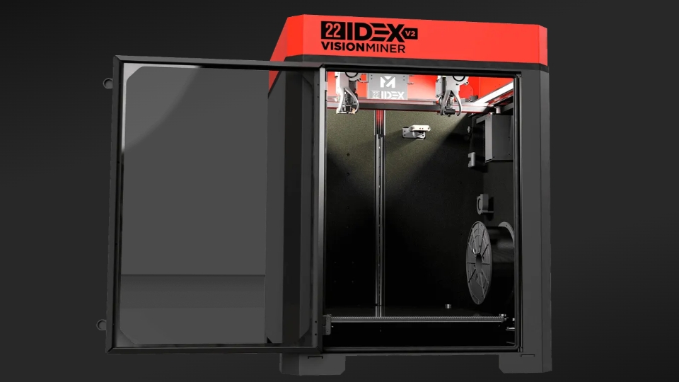 [视频] VisionMiner 22 IDEX v2：全新碳纤维、PEEK和ULTEM 3D打印机 自流平调平