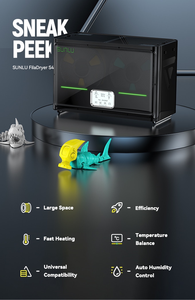 [视频] SUNLU FilaDryer S4 FDM长丝干燥机：2023年长丝干燥最佳解决方案