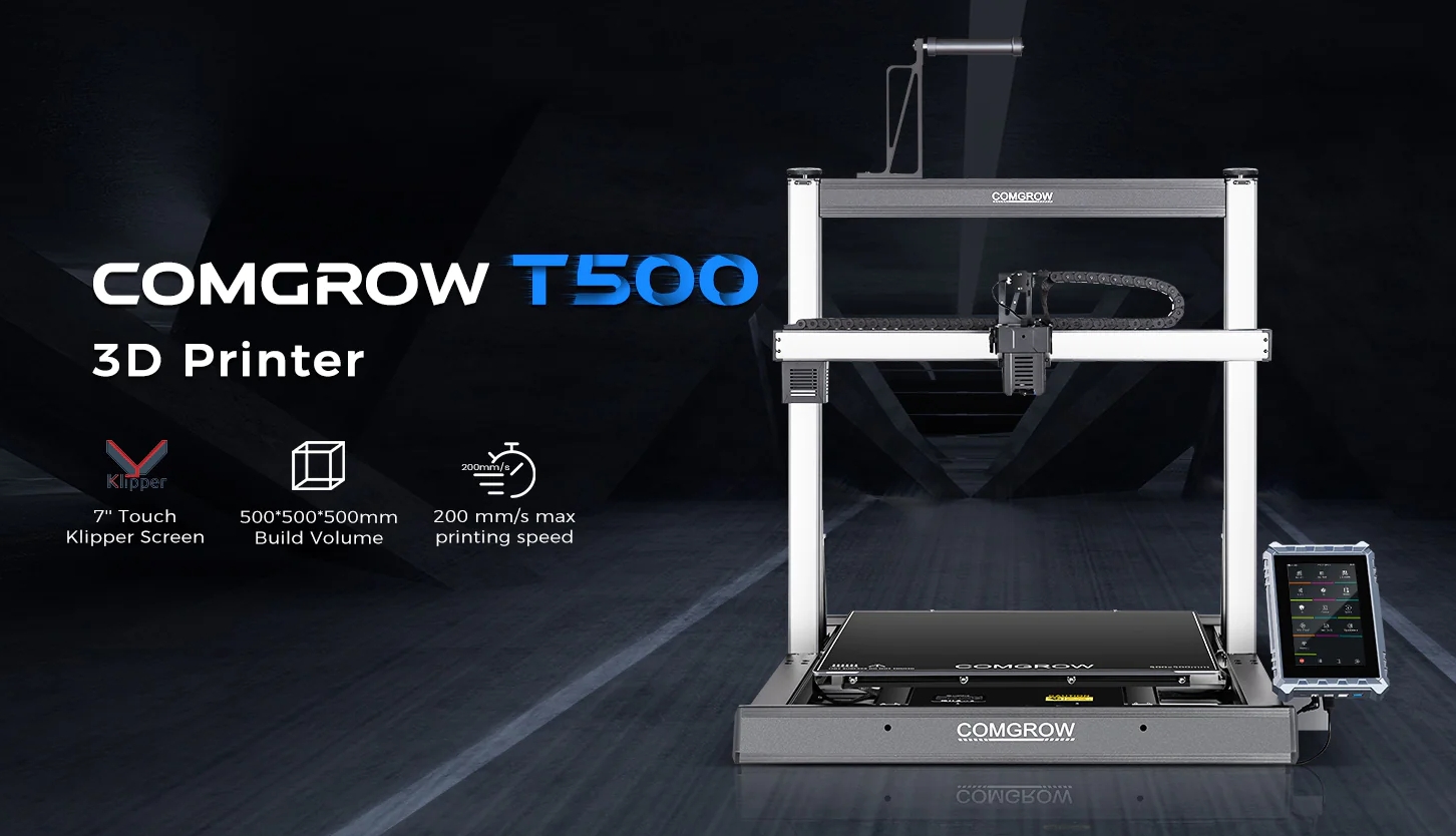 [视频] COMGROW T500：大尺寸Klipper直驱FDM 3D打印机