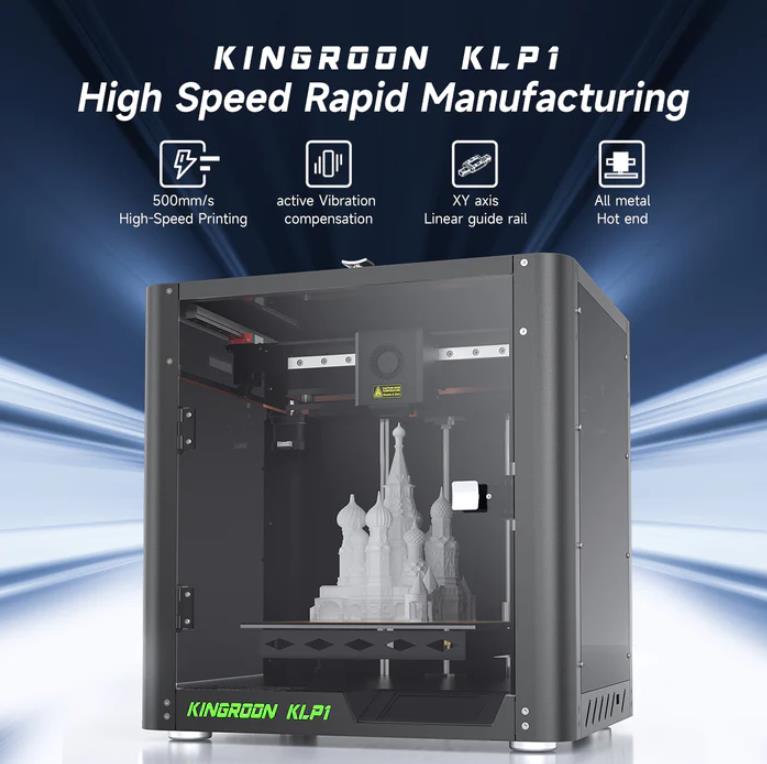 [视频] Kingroon KLP1 CoreXY 3D打印机：Klipper固件500mm/s高速打印