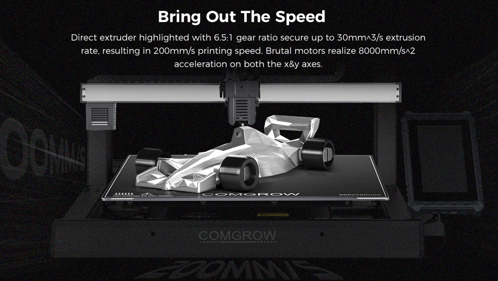 [视频] COMGROW T500：大尺寸Klipper直驱FDM 3D打印机