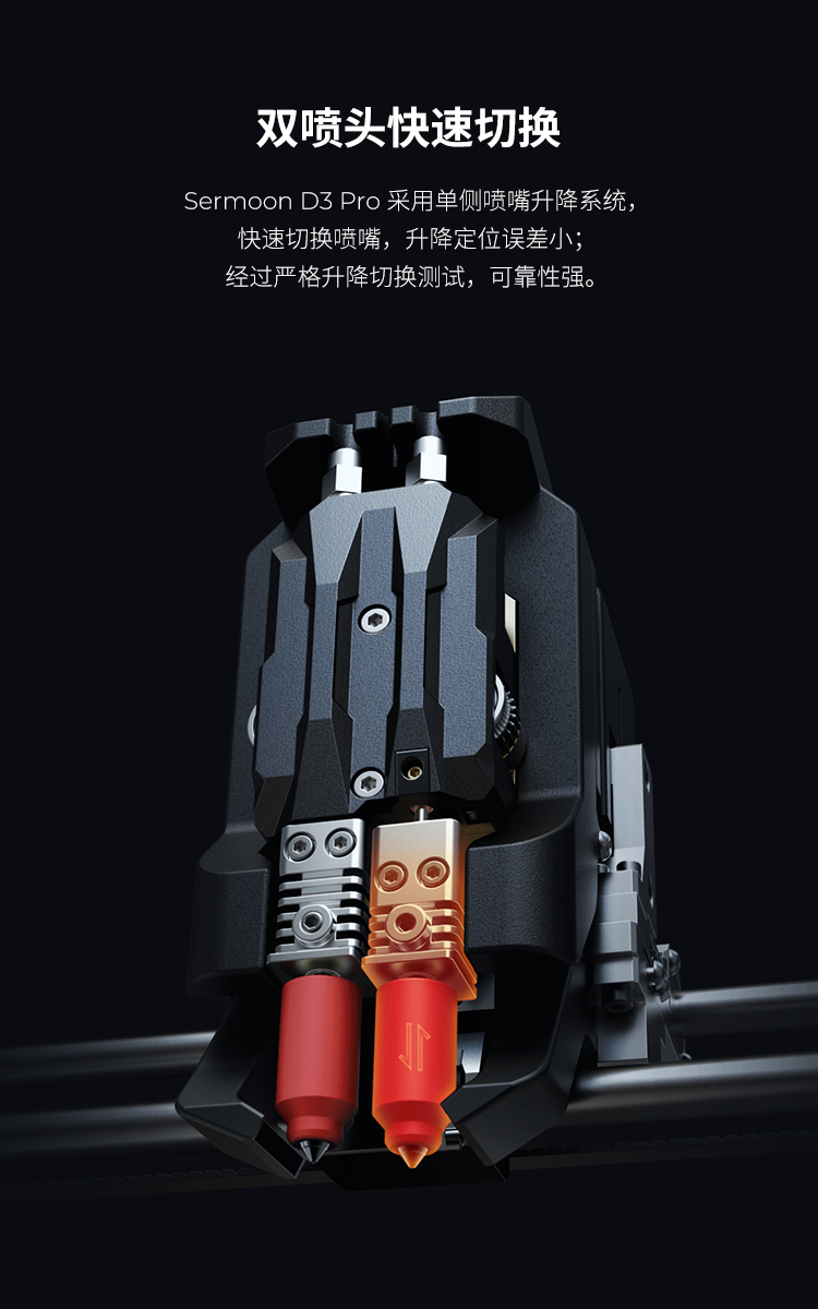 [视频] Creality Sermoon D3 Pro 3D打印机 双喷头 多功能且高效