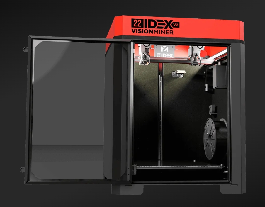 [视频] VisionMiner 22 IDEX v2：全新碳纤维、PEEK和ULTEM 3D打印机 自流平调平