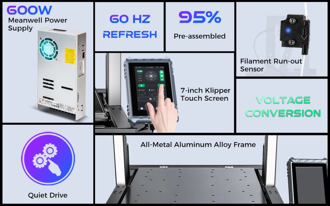 [视频] COMGROW T500：大尺寸Klipper直驱FDM 3D打印机